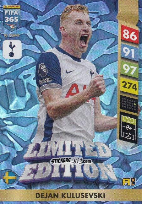Cromo Dejan Kulusevski - FIFA 365: 2024-2025. Adrenalyn XL
 n. LE27 - Panini