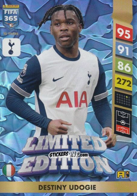 Cromo Destiny Udogie - FIFA 365: 2024-2025. Adrenalyn XL
 n. LE28 - Panini