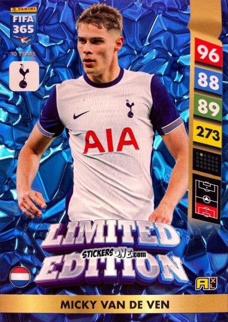 Sticker Micky van de Ven - FIFA 365: 2024-2025. Adrenalyn XL
 n. LE31 - Panini