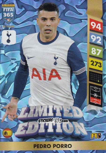 Figurina Pedro Porro - FIFA 365: 2024-2025. Adrenalyn XL
 n. LE32 - Panini