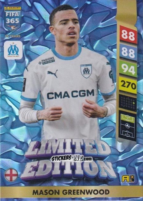 Figurina Mason Greenwood - FIFA 365: 2024-2025. Adrenalyn XL
 n. LE37 - Panini