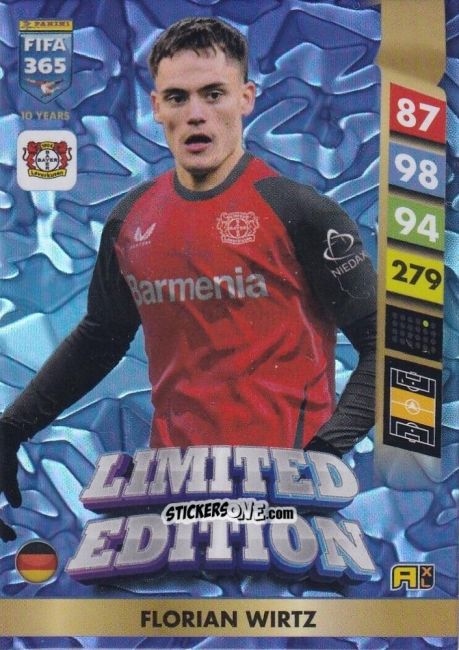 Cromo Florian Wirtz - FIFA 365: 2024-2025. Adrenalyn XL
 n. LE39 - Panini