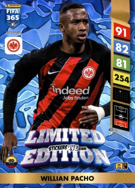 Sticker Willian Pacho - FIFA 365: 2024-2025. Adrenalyn XL
 n. LE53 - Panini