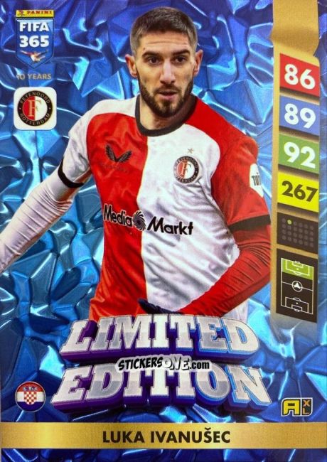 Sticker Luka Ivanušec - FIFA 365: 2024-2025. Adrenalyn XL
 n. LE79 - Panini
