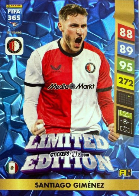 Cromo Santiago Gimenez - FIFA 365: 2024-2025. Adrenalyn XL
 n. LE84 - Panini
