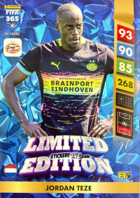 Figurina Jordan Teze - FIFA 365: 2024-2025. Adrenalyn XL
 n. LE91 - Panini