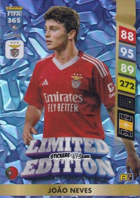 Cromo João Neves - FIFA 365: 2024-2025. Adrenalyn XL
 n. LE101 - Panini