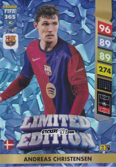 Cromo Andreas Christensen - FIFA 365: 2024-2025. Adrenalyn XL
 n. LE107 - Panini