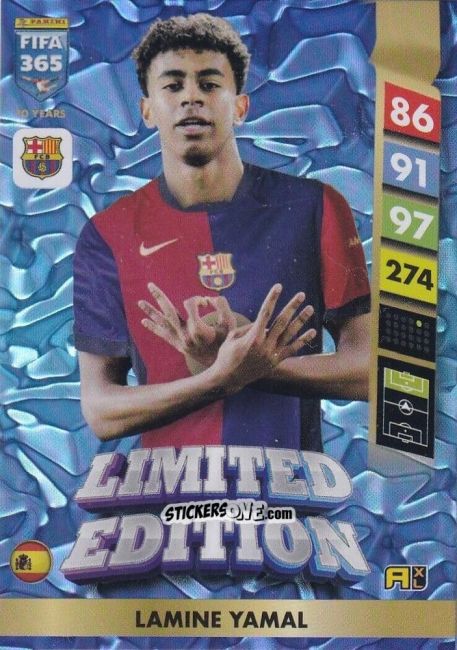 Figurina Lamine Yamal - FIFA 365: 2024-2025. Adrenalyn XL
 n. LE110 - Panini