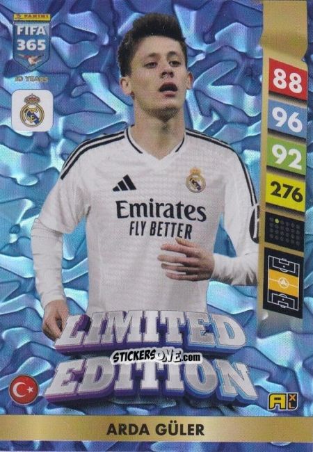 Cromo Arda Güler - FIFA 365: 2024-2025. Adrenalyn XL
 n. LE113 - Panini