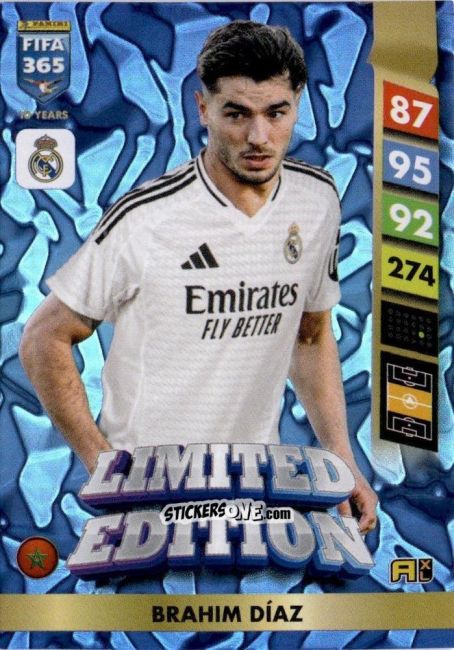 Cromo Brahim Díaz - FIFA 365: 2024-2025. Adrenalyn XL
 n. LE115 - Panini