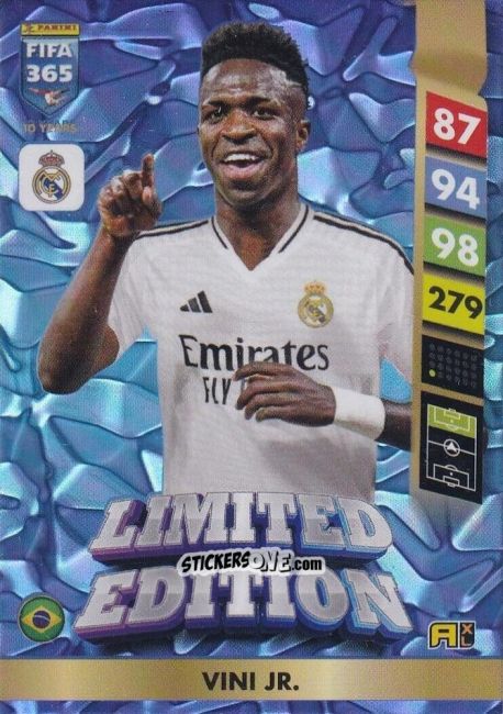 Figurina Vini Jr. - FIFA 365: 2024-2025. Adrenalyn XL
 n. LE124 - Panini