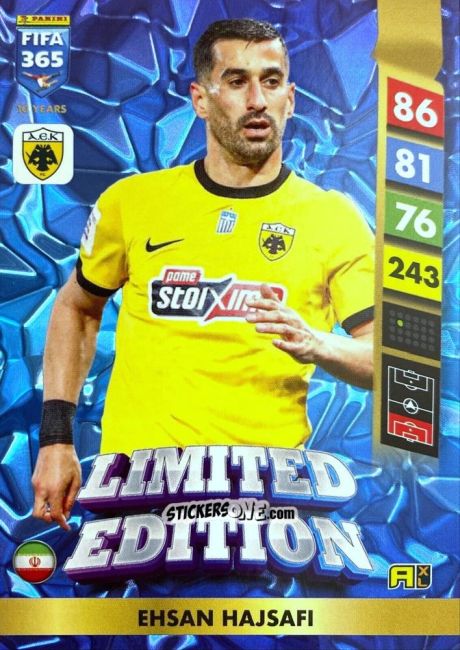 Cromo Ehsan Hajsafi - FIFA 365: 2024-2025. Adrenalyn XL
 n. LE140 - Panini