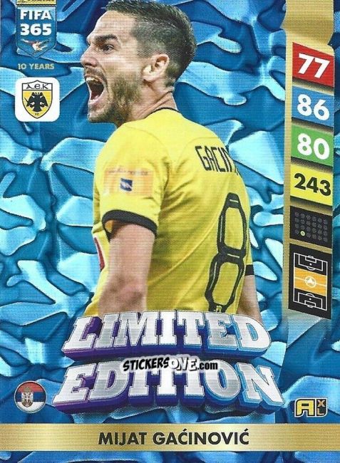 Cromo Mijat Gaćinović - FIFA 365: 2024-2025. Adrenalyn XL
 n. LE144 - Panini