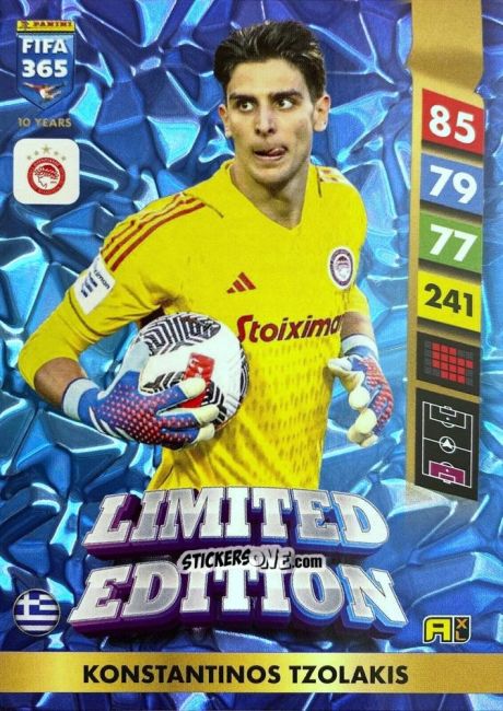 Figurina Konstantinos Tzolakis - FIFA 365: 2024-2025. Adrenalyn XL
 n. LE155 - Panini