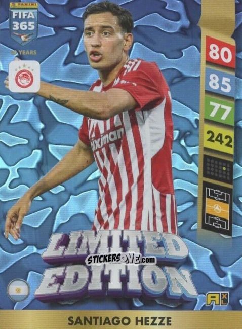 Figurina Santiago Hezze - FIFA 365: 2024-2025. Adrenalyn XL
 n. LE159 - Panini