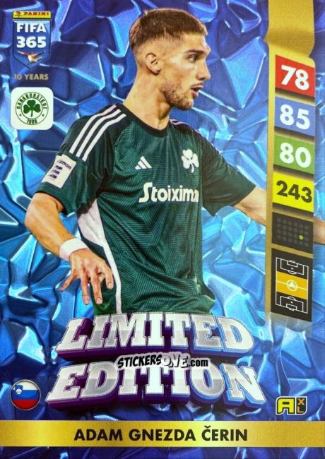 Figurina Adam Gnezda Čerin - FIFA 365: 2024-2025. Adrenalyn XL
 n. LE160 - Panini
