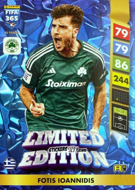 Figurina Fotis Ioannidis - FIFA 365: 2024-2025. Adrenalyn XL
 n. LE166 - Panini