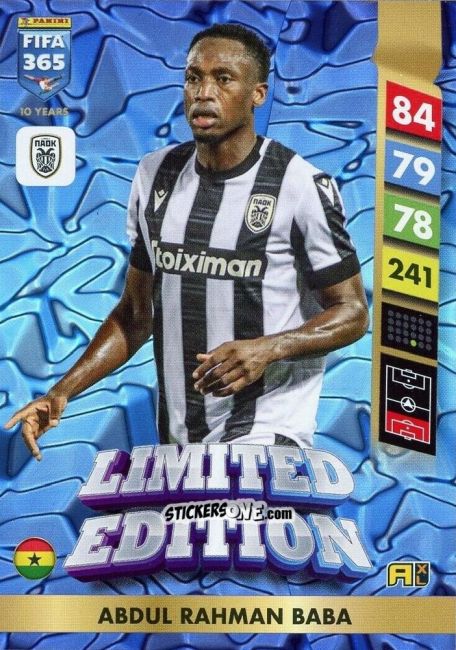 Figurina Abdul Rahman Baba - FIFA 365: 2024-2025. Adrenalyn XL
 n. LE172 - Panini