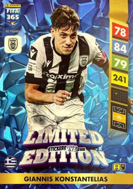 Figurina Giannis Konstantelias - FIFA 365: 2024-2025. Adrenalyn XL
 n. LE177 - Panini