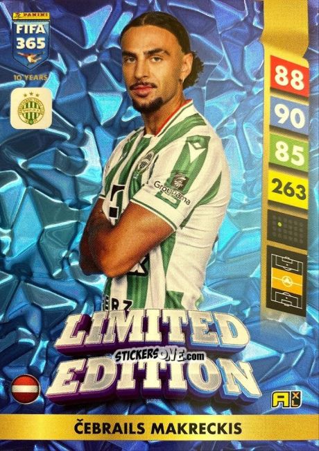Cromo Čebrails Makreckis - FIFA 365: 2024-2025. Adrenalyn XL
 n. LE186 - Panini