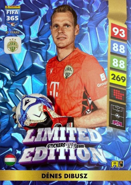 Cromo Dénes Dibusz - FIFA 365: 2024-2025. Adrenalyn XL
 n. LE189 - Panini