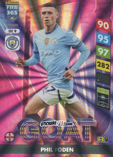 Cromo Phil Foden - FIFA 365: 2024-2025. Adrenalyn XL
 n. EXC9 - Panini