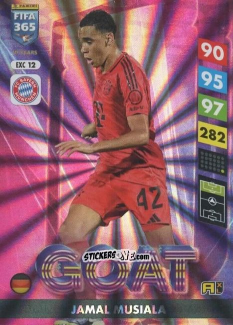Cromo Jamal Musiala - FIFA 365: 2024-2025. Adrenalyn XL
 n. EXC12 - Panini