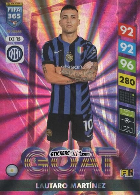 Figurina Lautaro Martínez - FIFA 365: 2024-2025. Adrenalyn XL
 n. EXC15 - Panini