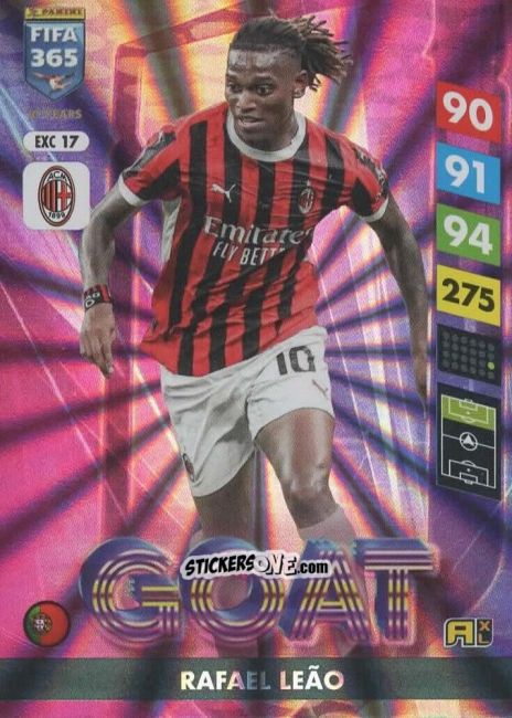 Cromo Rafael Leão - FIFA 365: 2024-2025. Adrenalyn XL
 n. EXC17 - Panini