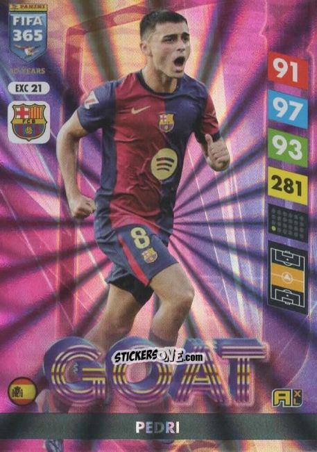 Sticker Pedri - FIFA 365: 2024-2025. Adrenalyn XL
 n. EXC21 - Panini