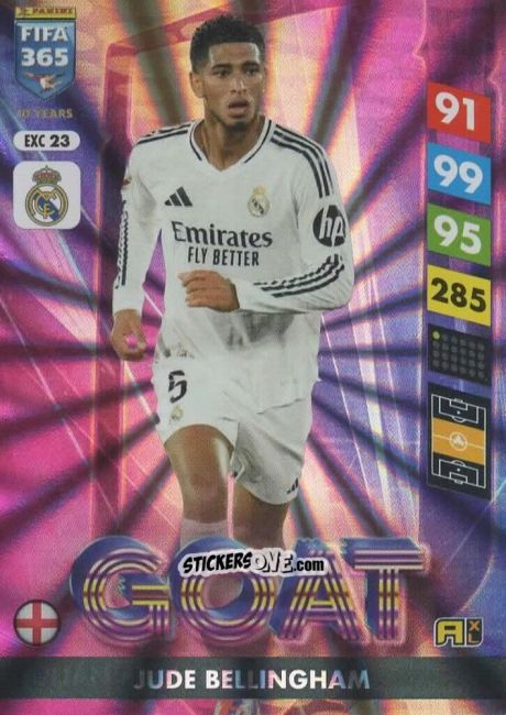 Cromo Jude Bellingham - FIFA 365: 2024-2025. Adrenalyn XL
 n. EXC23 - Panini