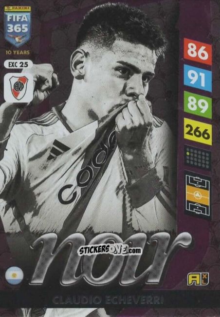 Sticker Claudio Echeverri - FIFA 365: 2024-2025. Adrenalyn XL
 n. EXC25 - Panini