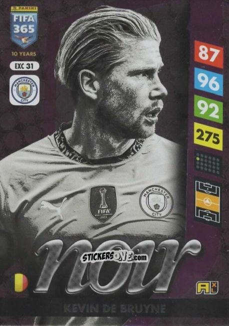 Cromo Kevin De Bruyne - FIFA 365: 2024-2025. Adrenalyn XL
 n. EXC31 - Panini