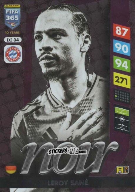 Figurina Leroy Sané - FIFA 365: 2024-2025. Adrenalyn XL
 n. EXC34 - Panini