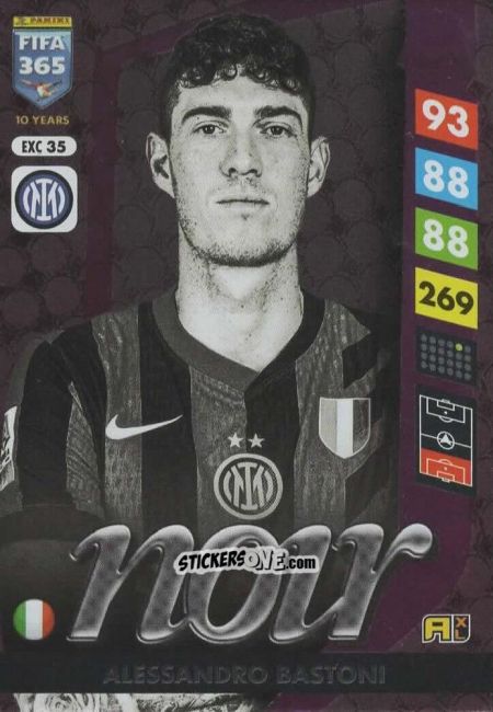 Sticker Alessandro Bastoni - FIFA 365: 2024-2025. Adrenalyn XL
 n. EXC35 - Panini