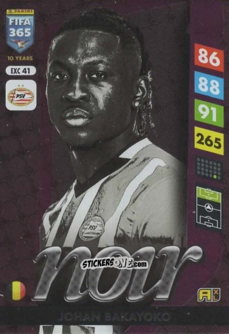 Cromo Johan Bakayoko - FIFA 365: 2024-2025. Adrenalyn XL
 n. EXC41 - Panini