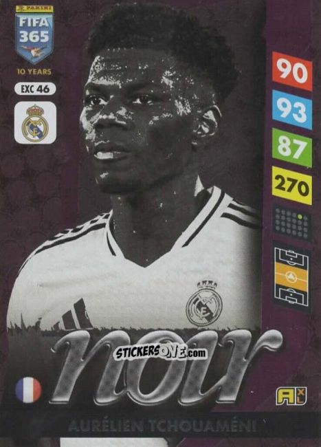 Cromo Aurélien Tchouaméni - FIFA 365: 2024-2025. Adrenalyn XL
 n. EXC46 - Panini
