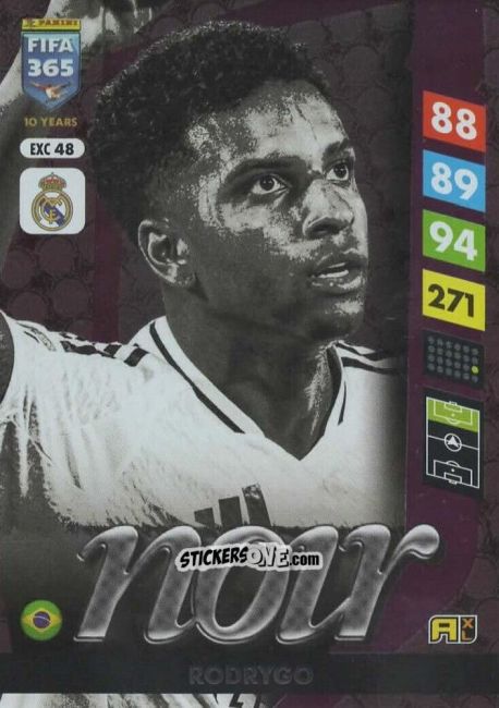 Figurina Rodrygo - FIFA 365: 2024-2025. Adrenalyn XL
 n. EXC48 - Panini