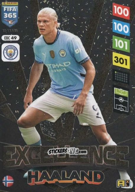 Cromo Erling Haaland - FIFA 365: 2024-2025. Adrenalyn XL
 n. EXC49 - Panini