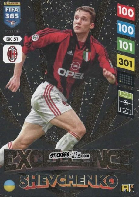 Cromo Andriy Shevchenko - FIFA 365: 2024-2025. Adrenalyn XL
 n. EXC51 - Panini