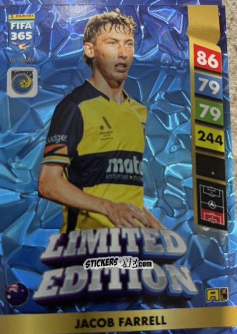 Cromo Jacob Farell - FIFA 365: 2024-2025. Adrenalyn XL
 n. LE208 - Panini