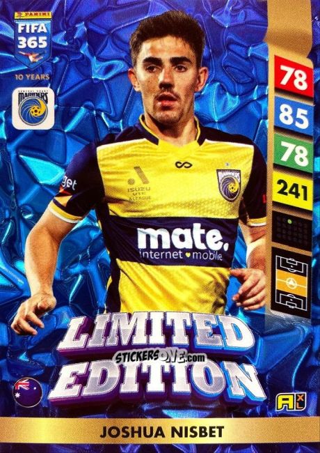 Cromo Joshua Nisbet - FIFA 365: 2024-2025. Adrenalyn XL
 n. LE209 - Panini