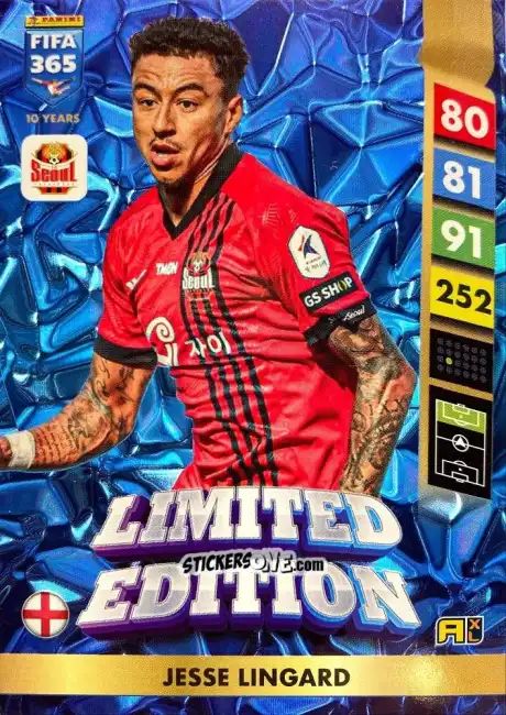 Figurina Jesse Lingard - FIFA 365: 2024-2025. Adrenalyn XL
 n. LE219 - Panini