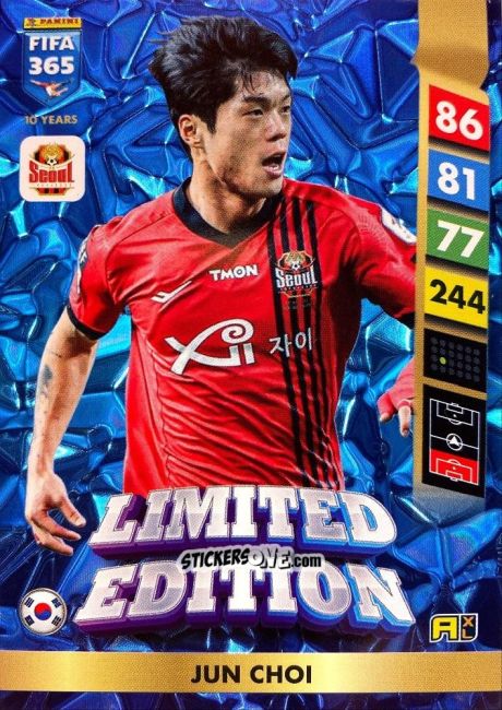 Figurina Jun Choi - FIFA 365: 2024-2025. Adrenalyn XL
 n. LE222 - Panini