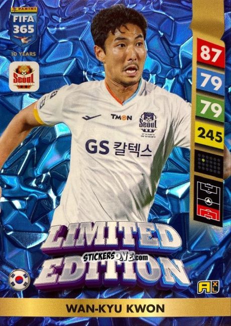 Figurina Wan-Kyu Kwon - FIFA 365: 2024-2025. Adrenalyn XL
 n. LE227 - Panini