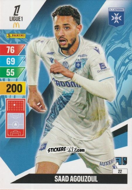 Figurina Saad Agouzoul - Ligue 1 2024-2025. Adrenalyn XL n. 22 - Panini