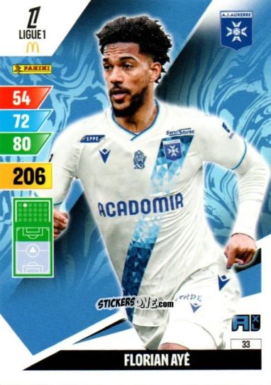 Cromo Florian Ayé - Ligue 1 2024-2025. Adrenalyn XL n. 33 - Panini