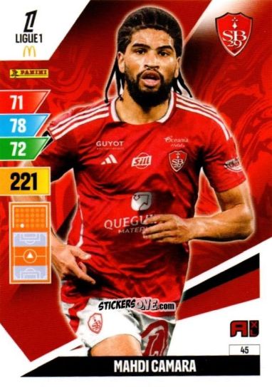 Cromo Mahdi Camara - Ligue 1 2024-2025. Adrenalyn XL n. 45 - Panini