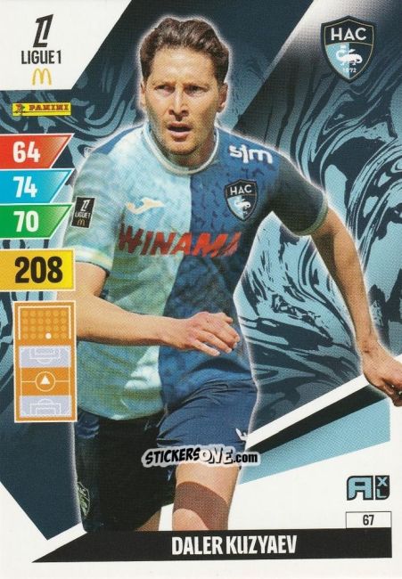 Sticker Daler Kuzyaev - Ligue 1 2024-2025. Adrenalyn XL n. 67 - Panini